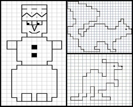 Рисование по клеткам карандашом