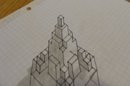 Три д рисунки карандашом по клеточкам