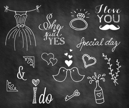 Меловая доска с детским рисунком