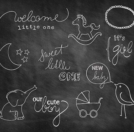 Узоры мелом на доске