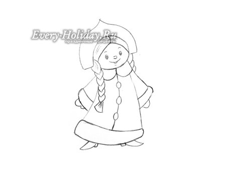 Рисунок на новый год пошагово