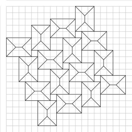 Геометрические узоры по клеточкам