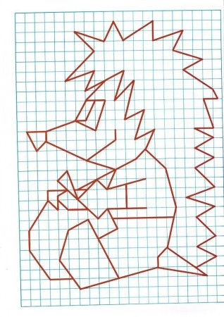 Геометрические фигуры по клеточкам сложные