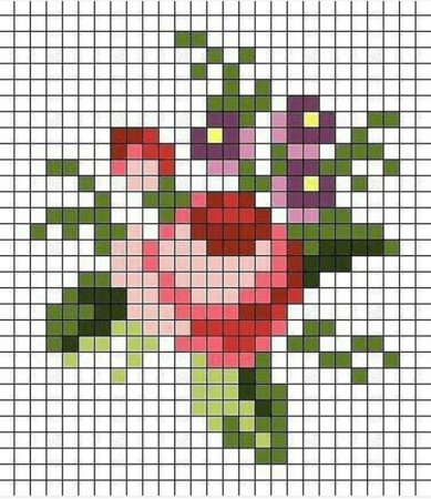 Цветочные миниатюры вышивка крестом