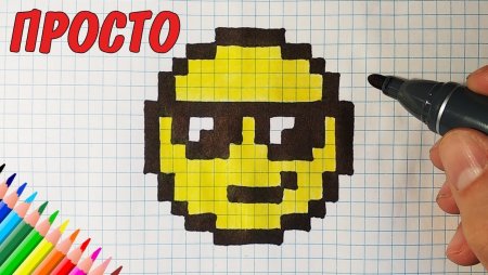 Рисование по клеточкам смайлики