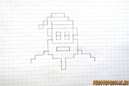 Рисунки по клеточкам простым карандашом новогодние