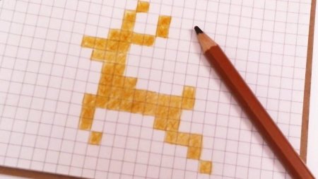 Рисование по клеточкам простым карандашом
