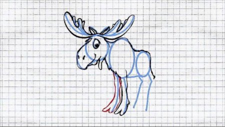 Лось рисование по клеткам