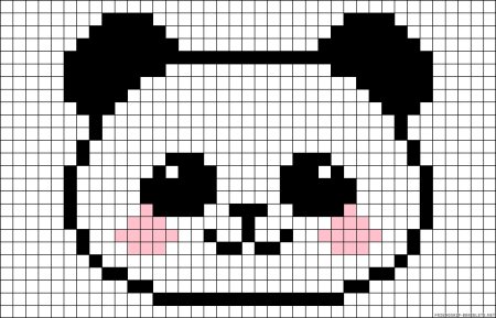 Рисунки по клеточкам Панда