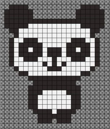 Панда по клеточкам