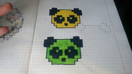 Пандочка по клеточкам маленький