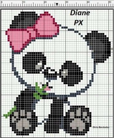 Схема для вышивания Панда