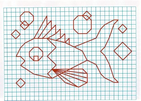 Узоры по клеточкам в тетради