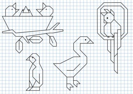 Рисование по клеточкам для детей