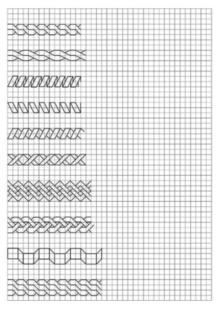 Рисунки по клеткам чёрной ручкой