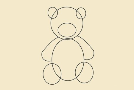 Поэтапное рисование медведя