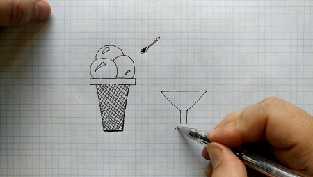 Рисунки ручкой легкие по клеткам