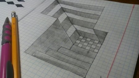 Рисунки иллюзии по клеткам