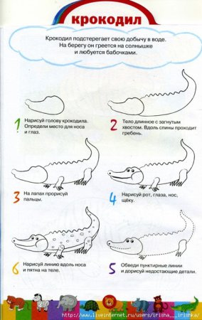 Крокодил рисунок