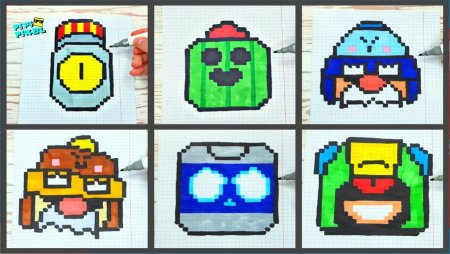 Эдгар из Brawl Stars по клеткам