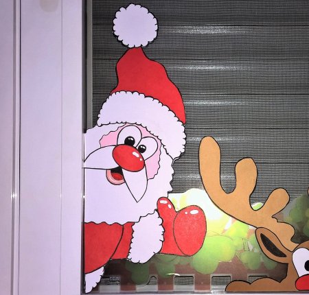 Дед Мороз на окно