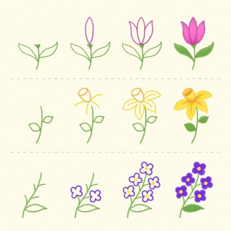 Поэтапное рисование нарцисса