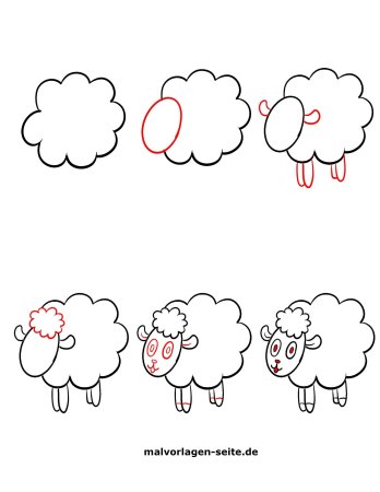 Овечка рисунок