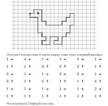 Рисунки по клеточкам в тетради