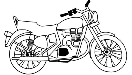 Поэтапное рисование мотоцикла
