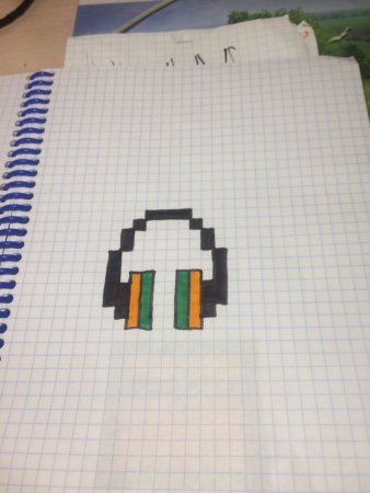 Рисунки по клеткам в блокнот