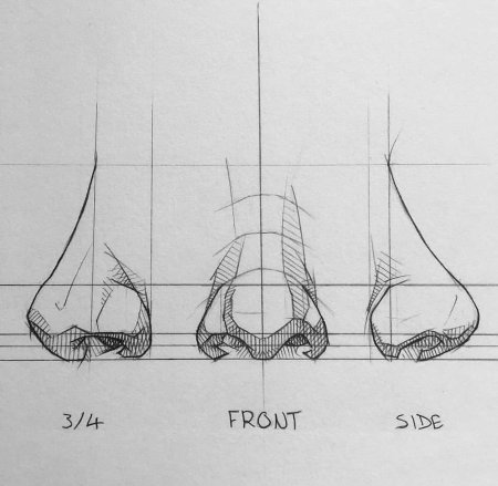 Нарисовать нос легко