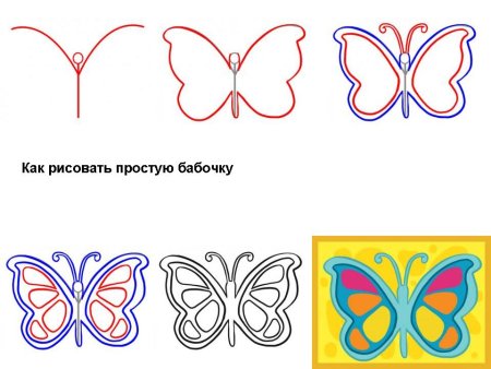 Учимся рисовать бабочку