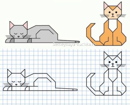 Графический диктант котик