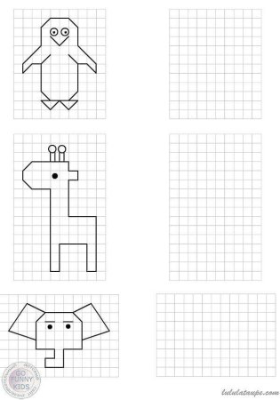 Рисование по клеточкам для детей