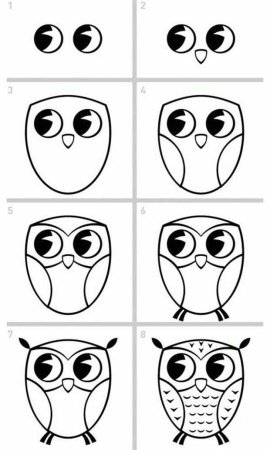 Как нарисовать сову карандашом поэтапно