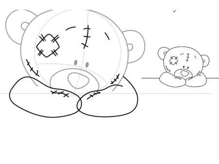 Как нарисовать мишку