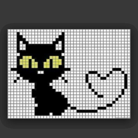 Вышивка кошка простая