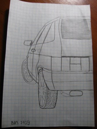 Рисование по клеточкам машины