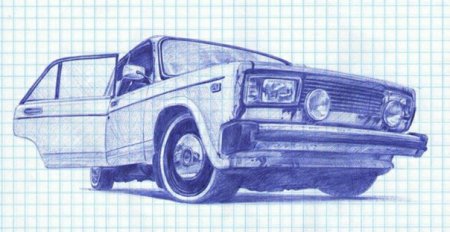 ВАЗ 2107 по клеткам