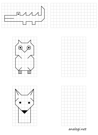 Рисунок по клеточкам для детей