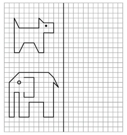 Рисунки по клеточкам простые
