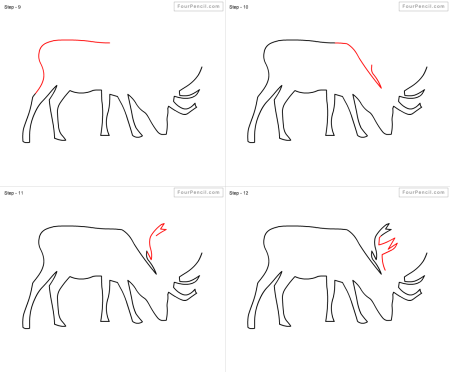 Рисунок оленя пошагово для детей