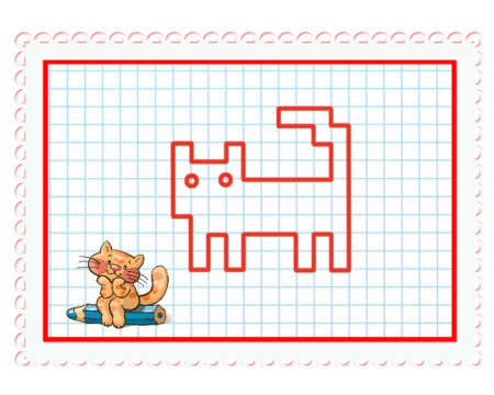 Дорисуй по клеточкам