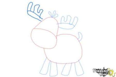 Пошаговое рисование лося