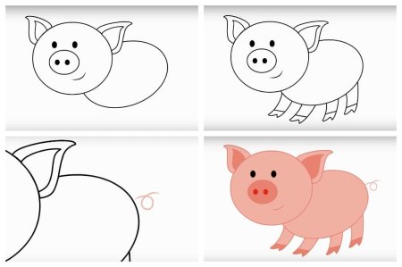 Поэтапное рисование для детей