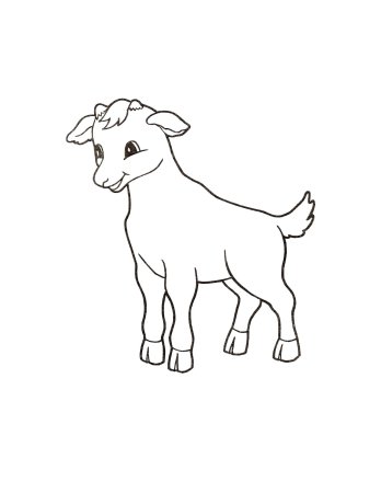 Коза раскраска