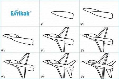 Поэтапное рисование ракеты для детей