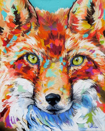 Лиса акрилом