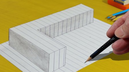 Объемная лестница рисунок