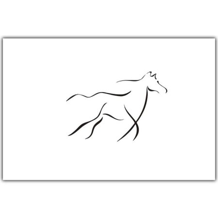 Тату лошадь Минимализм